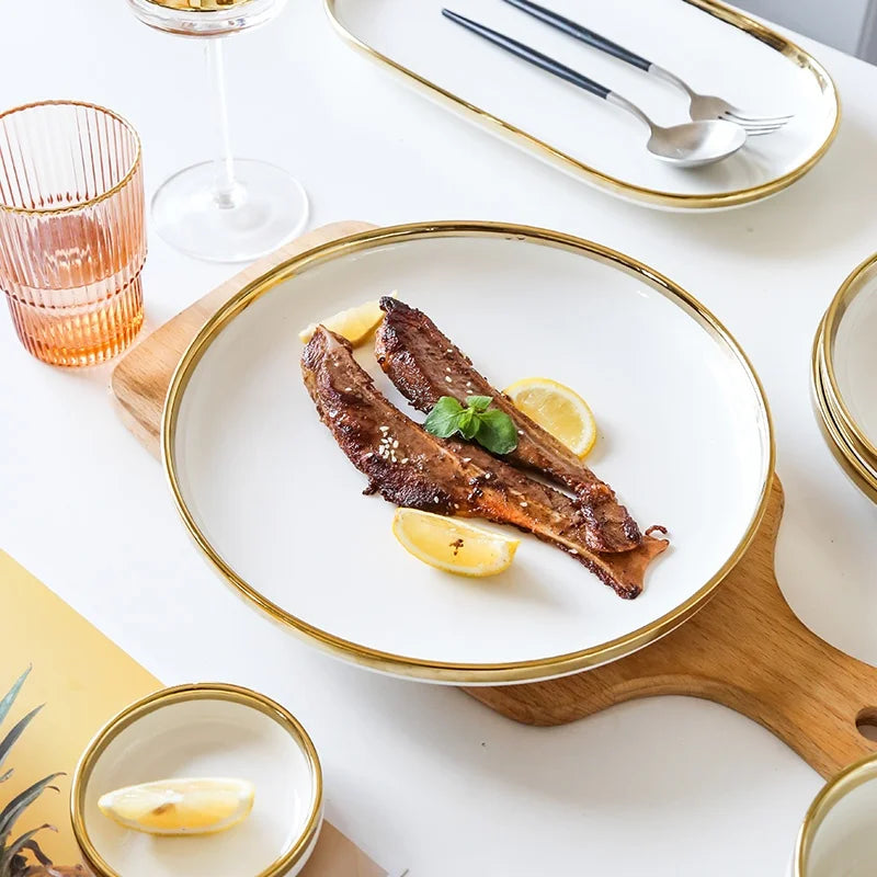 European Gold Rim Dinnerware — FDA/LFGB, 15-Day Lead, Low MOQ