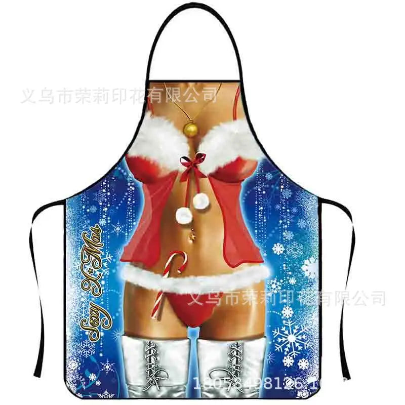 Waterproof Polyester Apron | 3D Printed Cartoon Barbecue Apron