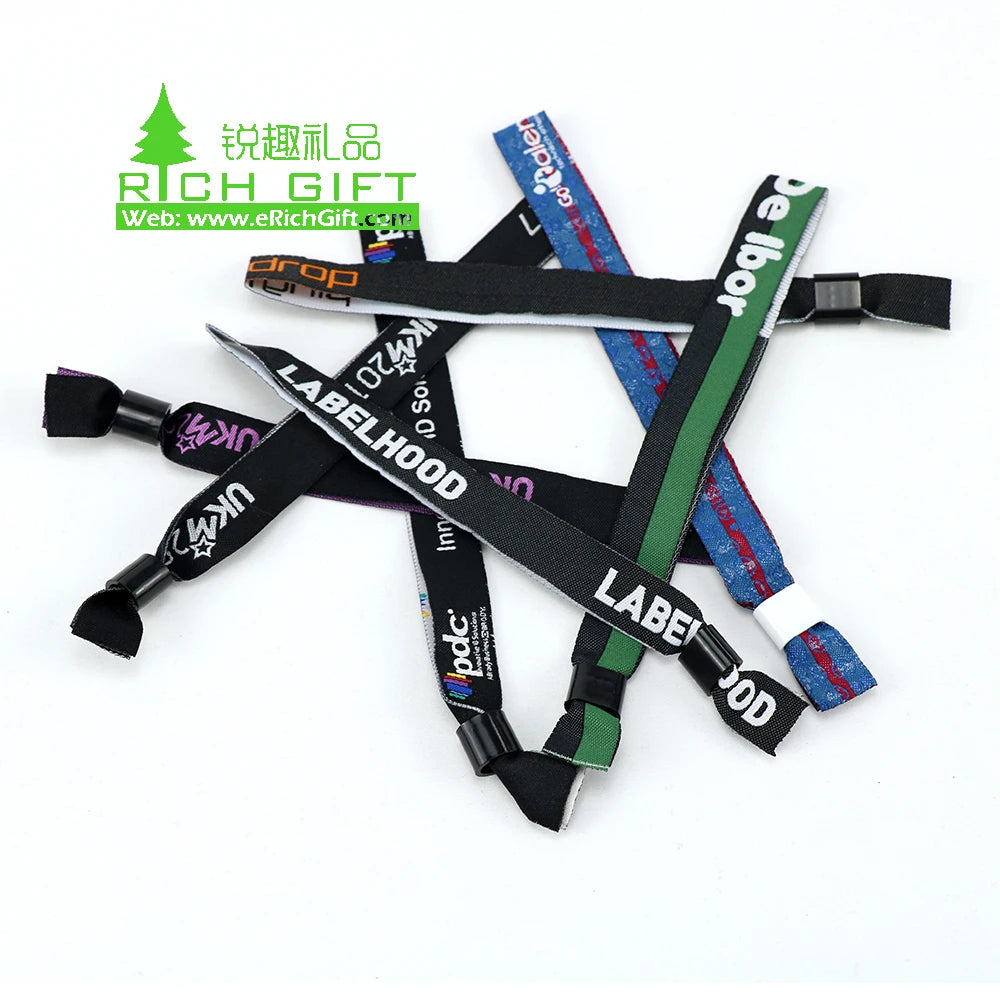 Custom Sublimation Fabric Wristbands 50 MOQ | BSCI CE Certified Festival