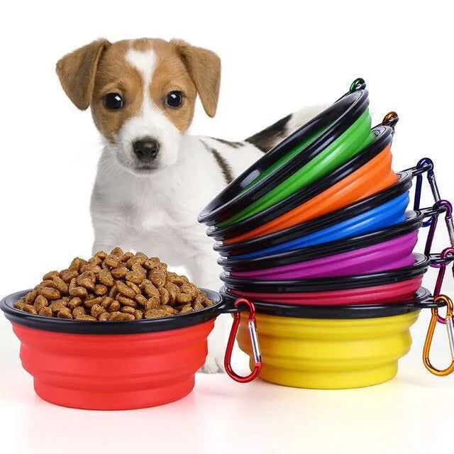 Food-Grade Silicone Foldable Dog Bowl 350ml | BPA-Free Travel Pet Bowl OEM