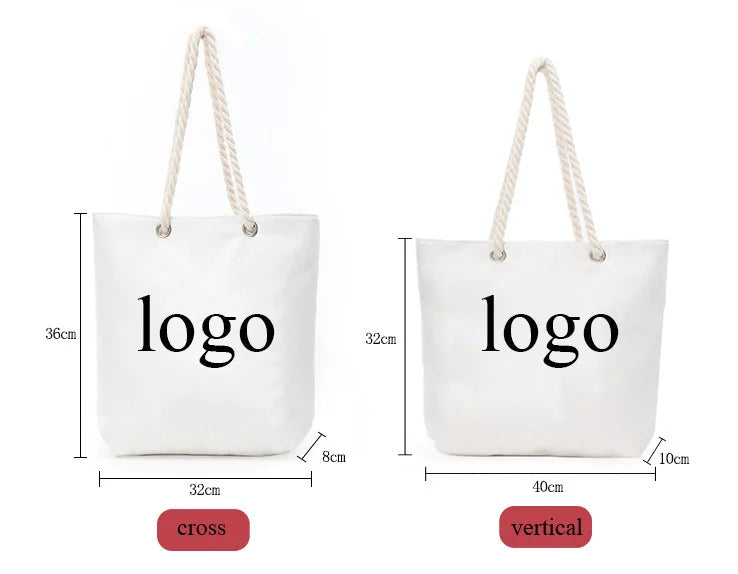 Custom Oversized Canvas Tote Bag with Logo | 100 MOQ