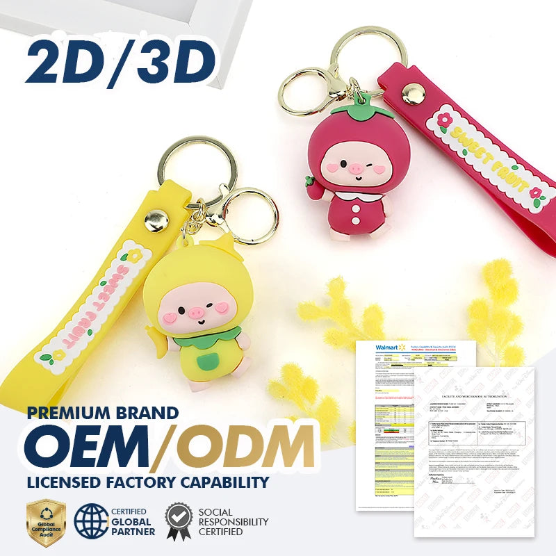 Custom 3D PVC Keychains with Logo | MOQ 3000 Promotional