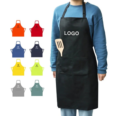 Custom Logo Waterproof Apron | 65/35 Polyester Cotton Chef Apron