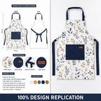 Custom Cotton Canvas Cross Back Chef Aprons | 200 MOQ Heat Resistant Kitchen Uniforms