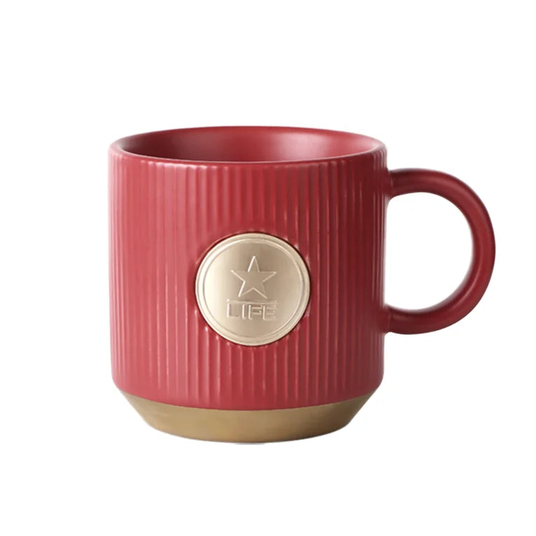 3D Embossed Metal Logo Mugs | 300 MOQ | 15-Day Lead Time