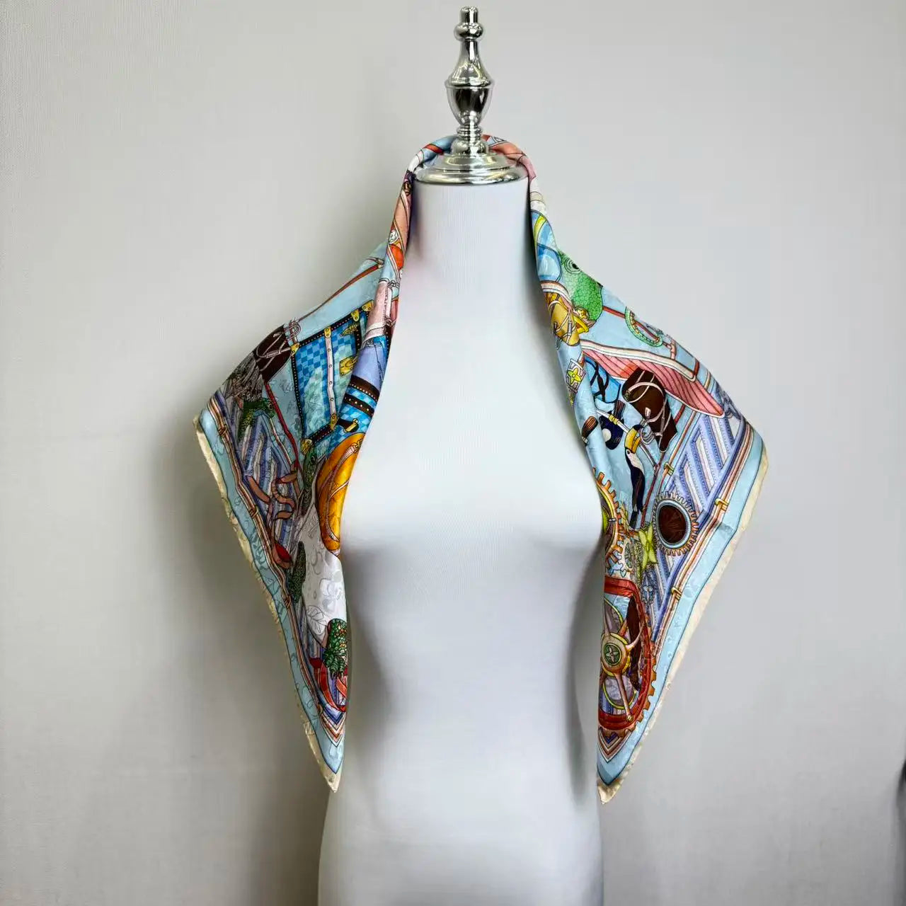 100% Mulberry Silk Square Scarf | 65x65cm | Custom Print | 14-18 Momme