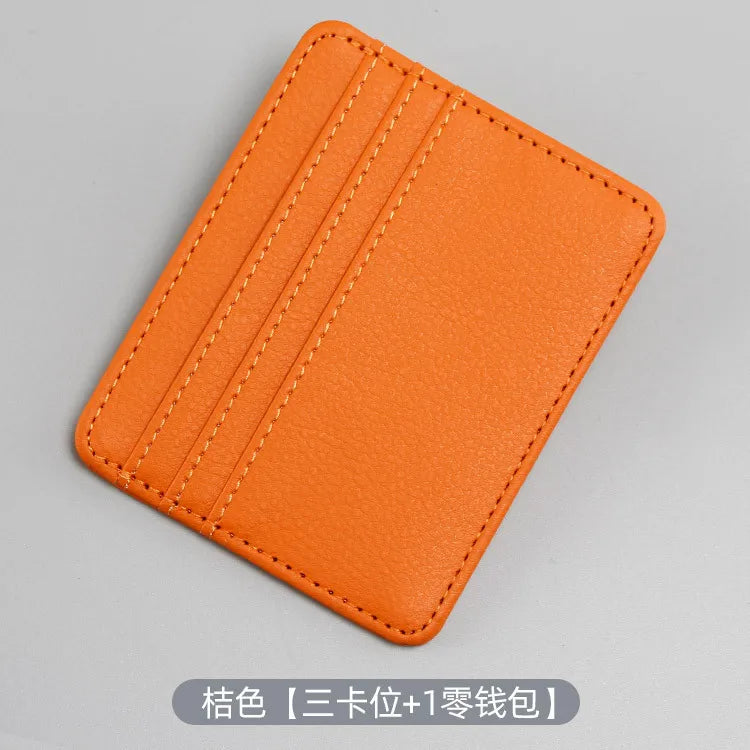 Custom Slim PU Leather Cardholder – Personalized Credit Card Holder With Logo Printing