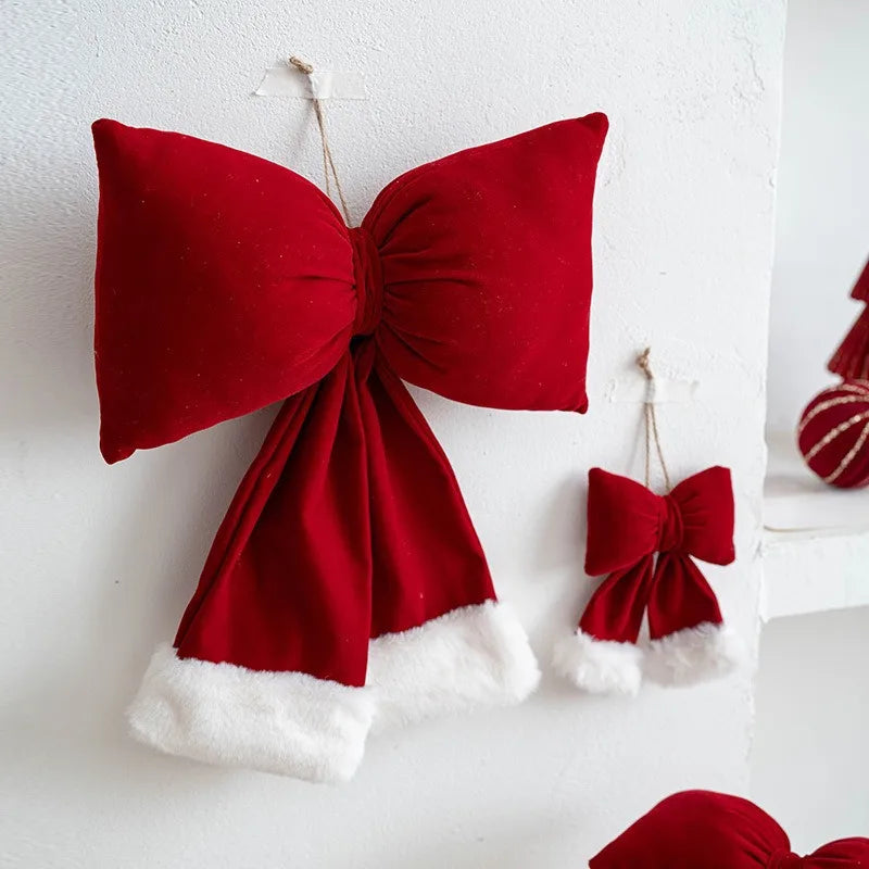 Christmas Velvet Bowknot Tree Ornaments | OEM Custom 50 MOQ