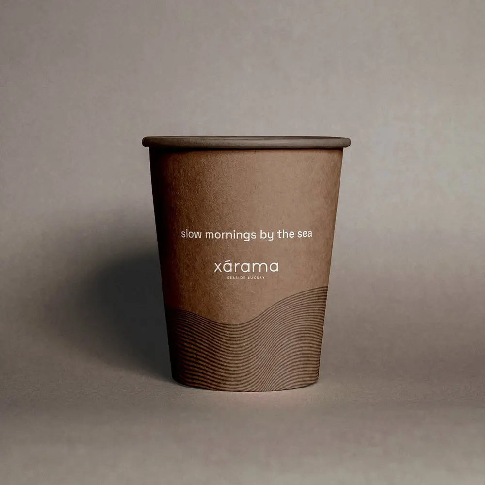 Custom Logo Single Wall Coffee Paper Cup for Cafe and Office