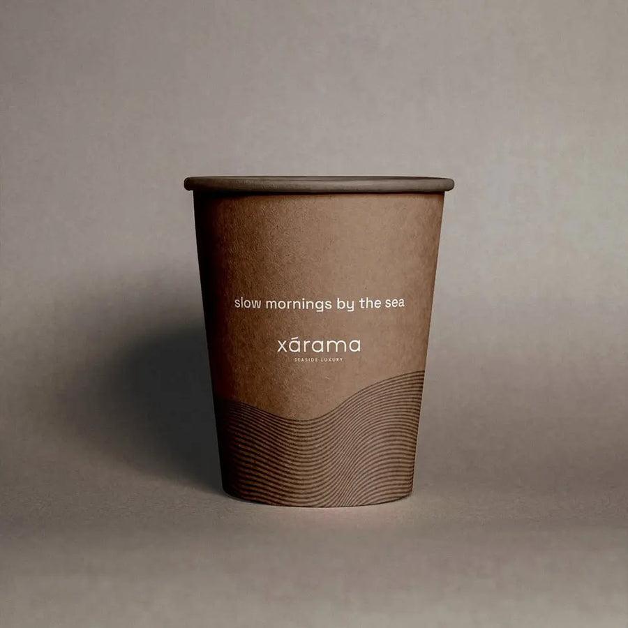 Custom Logo Single Wall Coffee Paper Cup for Cafe and Office