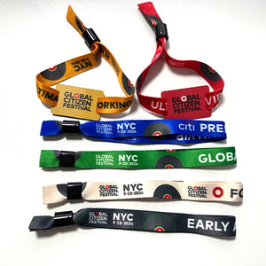Custom RFID Fabric Wristbands 100 MOQ | ISO14443A Holographic VIP Events