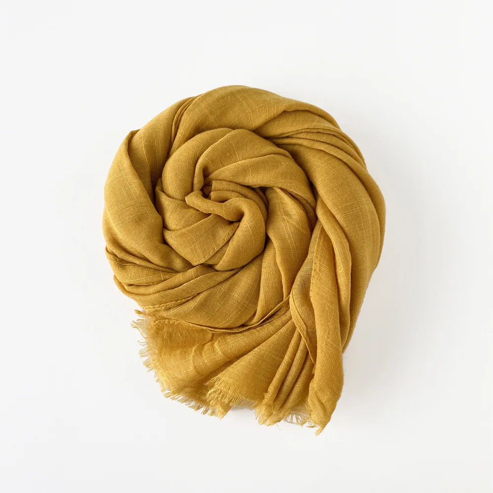 Custom Bamboo Knot Cotton Scarves 180x80cm | 18 Colors | Bulk Boutique Scarves