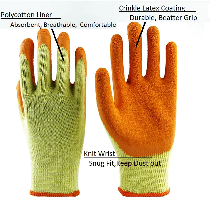PVC Dotted Work Gloves Wholesale | EN420 & EN388 Compliant | 12,000-Pair MOQ | Construction