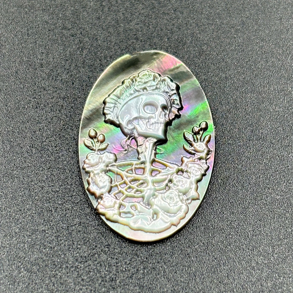 Mother of Pearl Cabochons | Gothic Skull & Roses | Wholesale