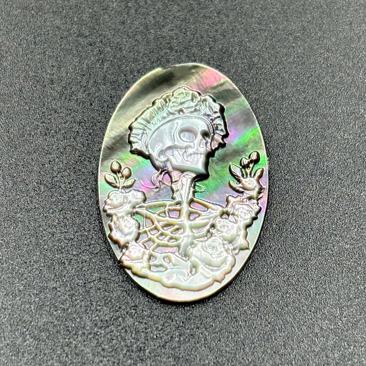 Mother of Pearl Cabochons | Gothic Skull & Roses | Wholesale