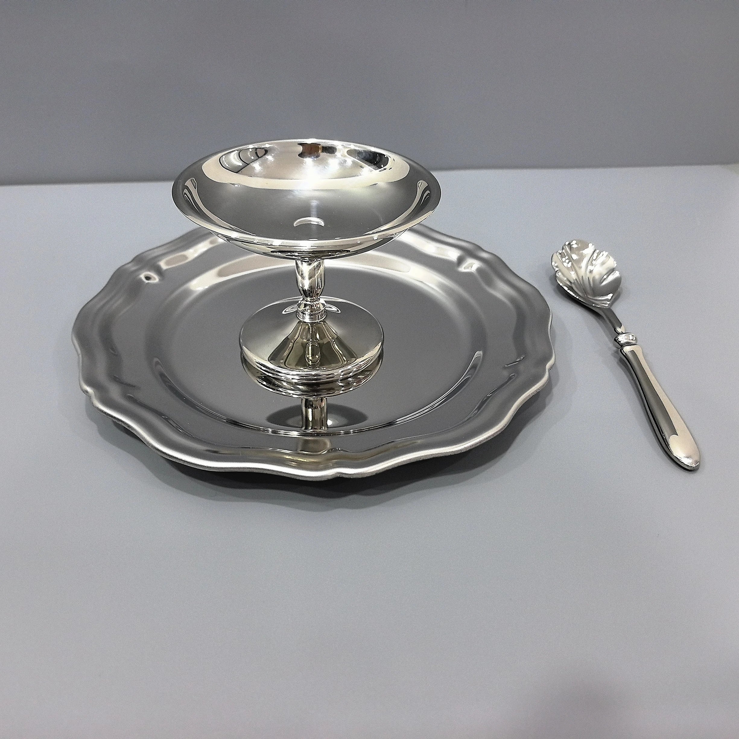 304 Stainless Steel Dessert Cup | Tulip Shape | 50 MOQ | Custom Logo