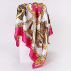 Custom Printed 90cm Square Scarf | 10 Pcs MOQ Wholesale Silk/Polyester Shawl