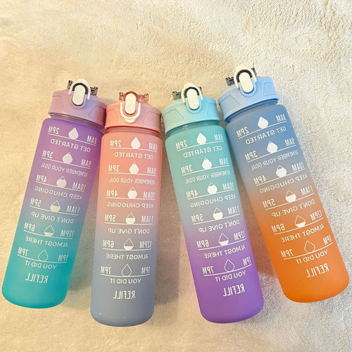 Custom 900ml Motivational Water Bottles | 5 MOQ Time Marker Fitness