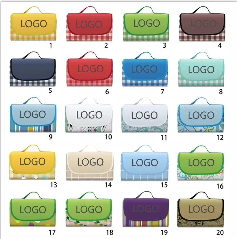 Custom Waterproof Picnic Blanket with Logo | 2 MOQ, Oxford Cloth, Beach & Camping
