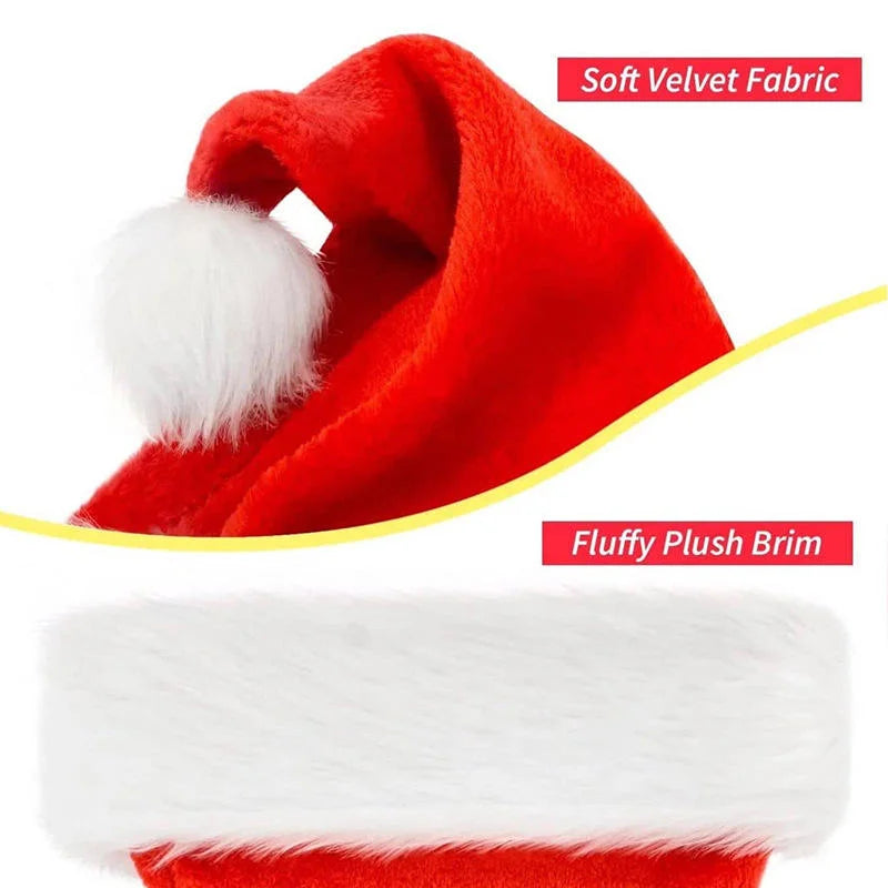 Custom Christmas Santa Hats with Logo Wholesale | MOQ 100