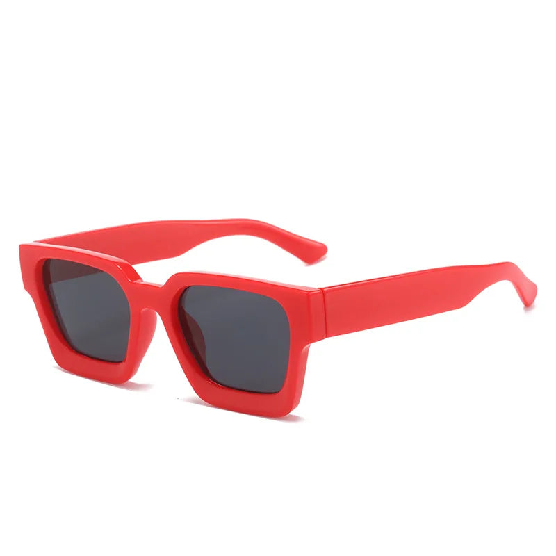Custom Logo UV400 Rectangle Sunglasses | PC Frame 100 MOQ Private Label