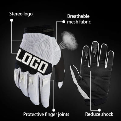Custom Motorcycle Gloves with Logo | CE EN388 Motocross Dirt Bike