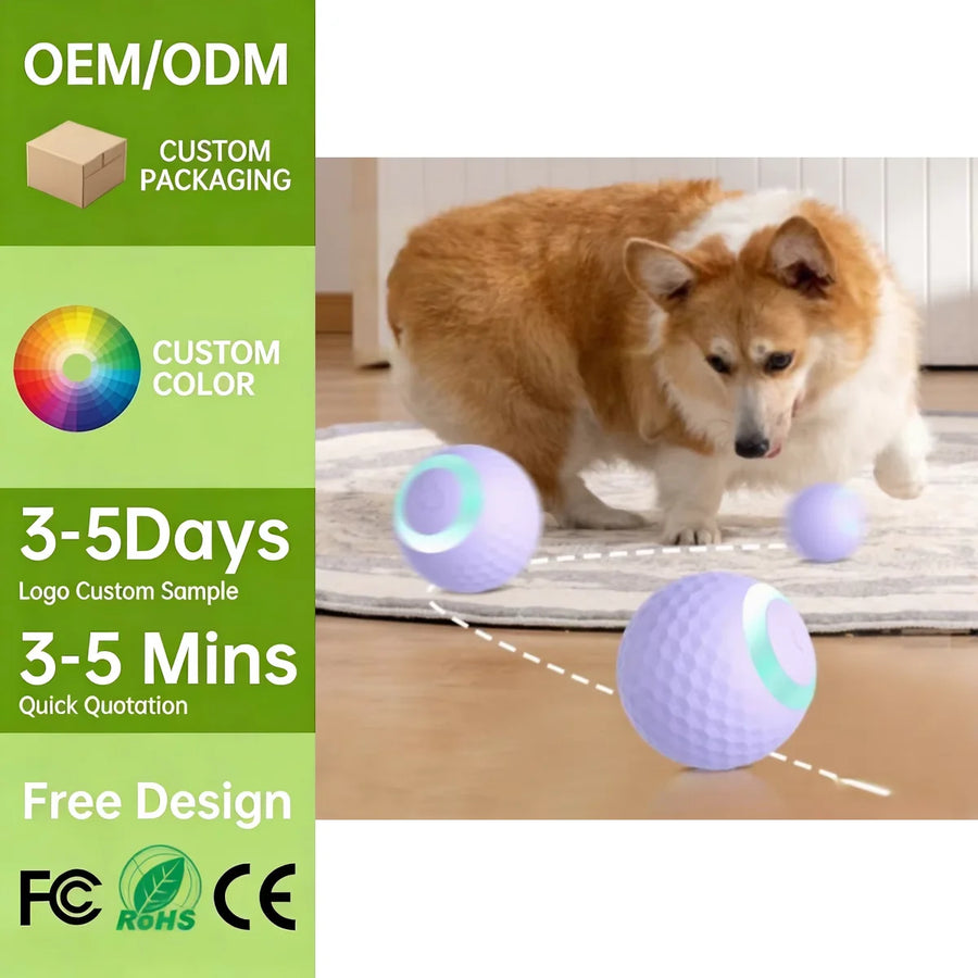 Custom Electric Pet Toy Ball | USB Rechargeable Interactive Toy | Wholesale