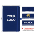 A5 PU Leather Notebook with Elastic Band and Pen Holder for Office, Meetings and Custom Logo
