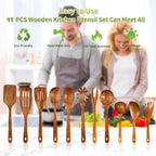 Custom Wooden Utensil Sets with Logo – Bamboo, 1 MOQ, 31-Day Lead