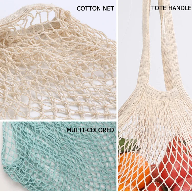 Custom Cotton Mesh Tote Bag with Logo | Bulk 500 Pcs