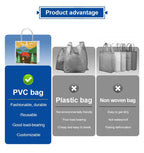 Custom Clear PVC Gift Bags: Button Closure, Full Color Print, Super Clear & Reusable