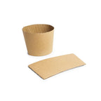 Custom Cup Sleeves | Corrugated Insulated | Gold Foil Logo | 1pc MOQ