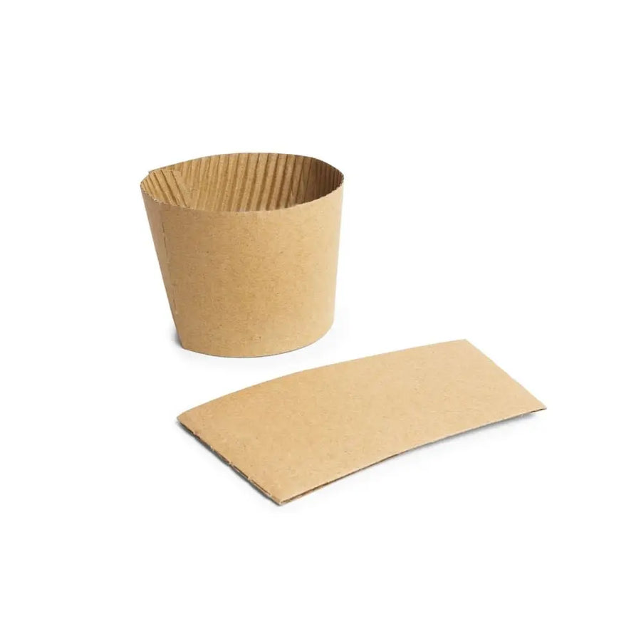 Custom Cup Sleeves | Corrugated Insulated | Gold Foil Logo | 1pc MOQ