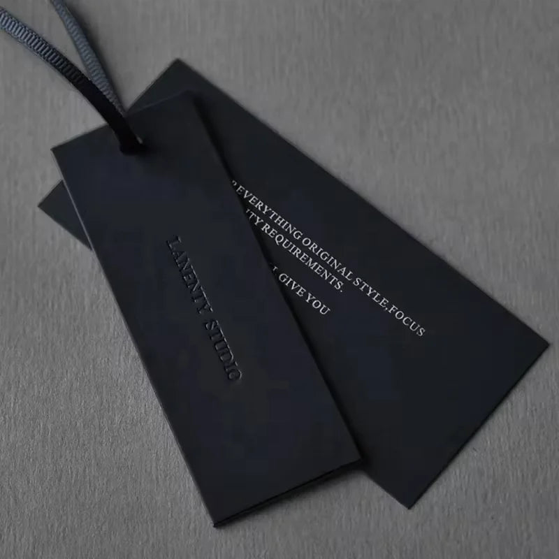 Wholesale Custom Logo Soft Touch Paper Hang Tags – Custom Logo, 800gsm, Velvet Finish