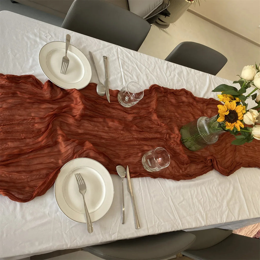 Cheesecloth Table Runners | OEKO-TEX | MOQ 1 | Luxury