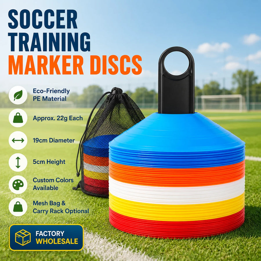 Custom Football Agility Cones with Logo | Bulk MOQ 200