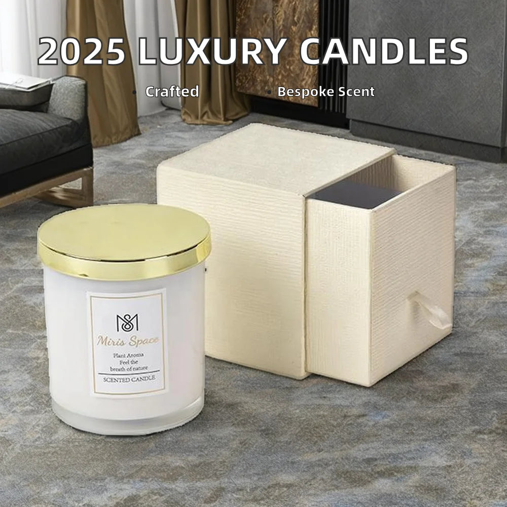 Custom Scented Soy Candles in Gift Box | 500 MOC Logo Options