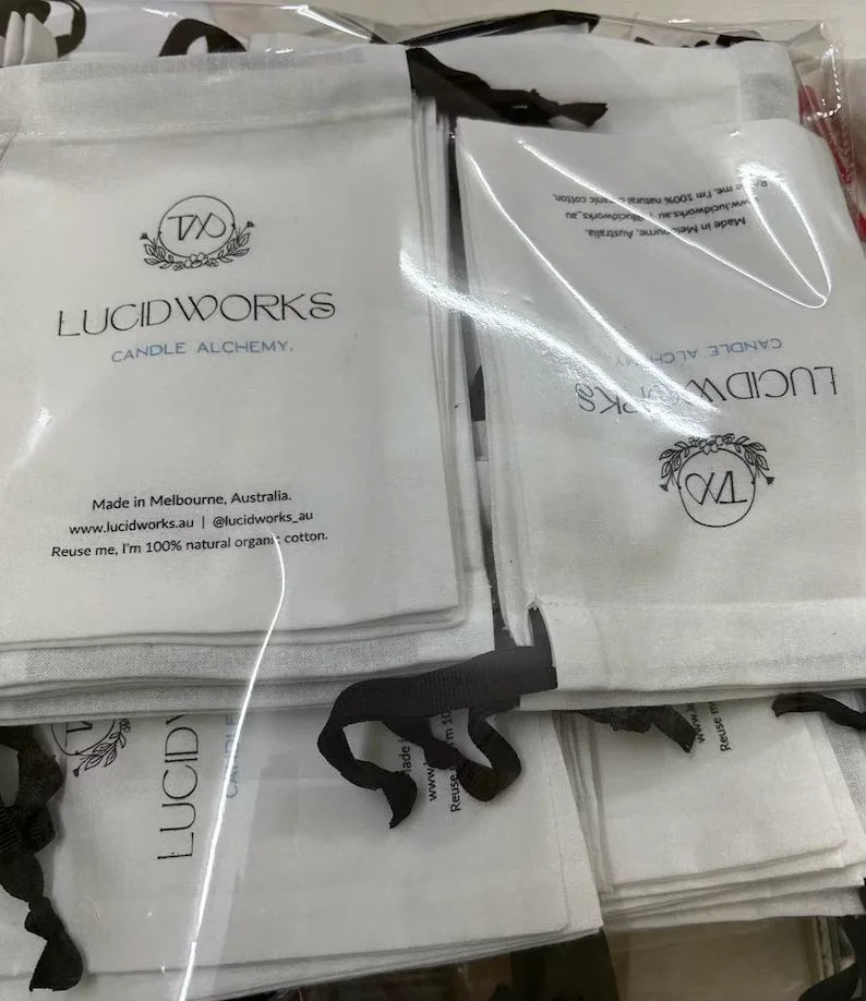 Organic Cotton Drawstring Bags Wholesale | Custom Logo 100 MOQ 7-Day Lead