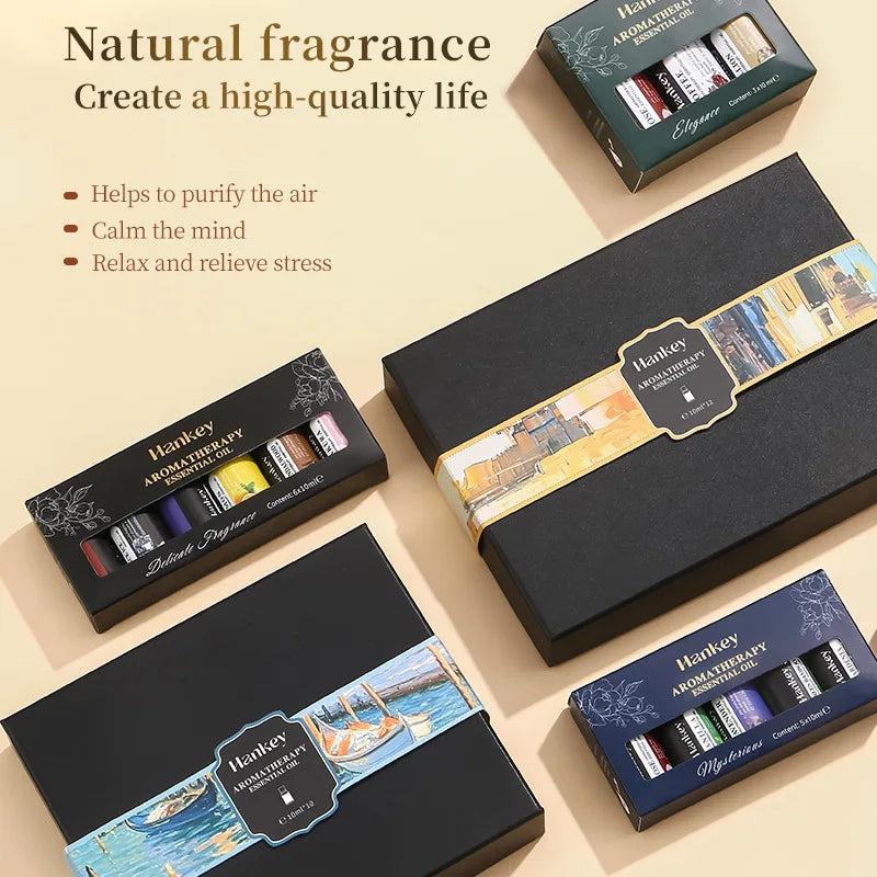 Aromatherapy Essential Oil Gift Set | Water-Soluble | 15-Day Fragrance