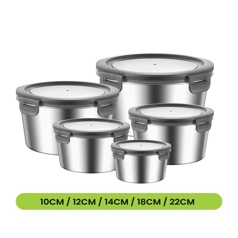 304/316 Stainless Steel Food Storage Container | 100 MOQ | Leak-Proof