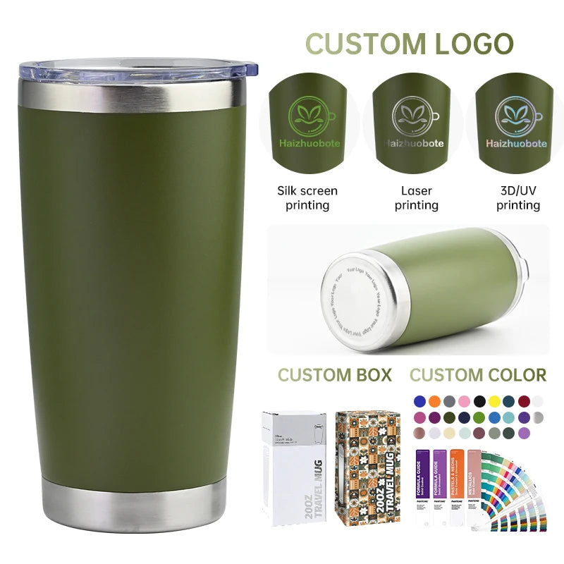 Custom 20oz 30oz Tumbler | 50 Pcs MOQ Double Wall Insulated Travel Mug