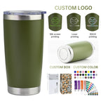 Custom 20oz 30oz Tumbler | 50 Pcs MOQ Double Wall Insulated Travel Mug