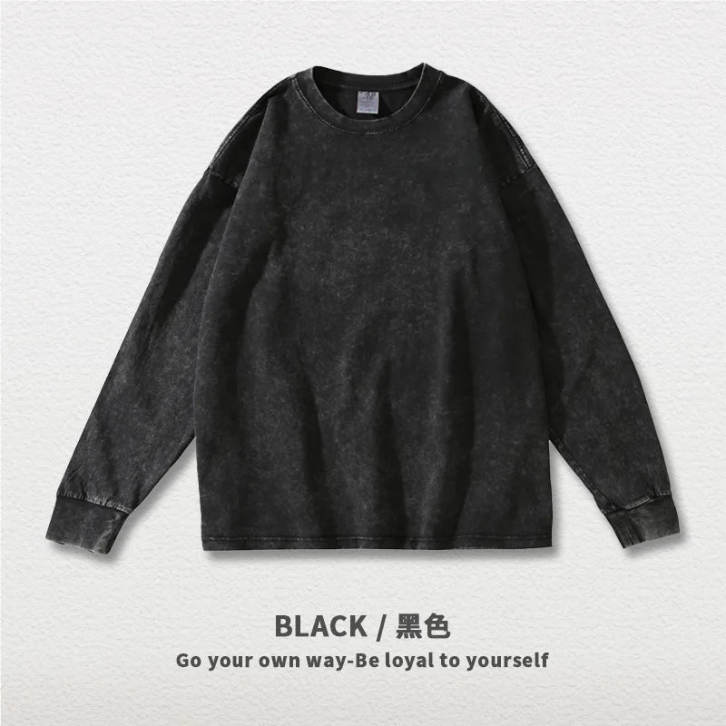 300G Heavyweight Long-Sleeve T-Shirt | Pure Cotton Oversized Fit