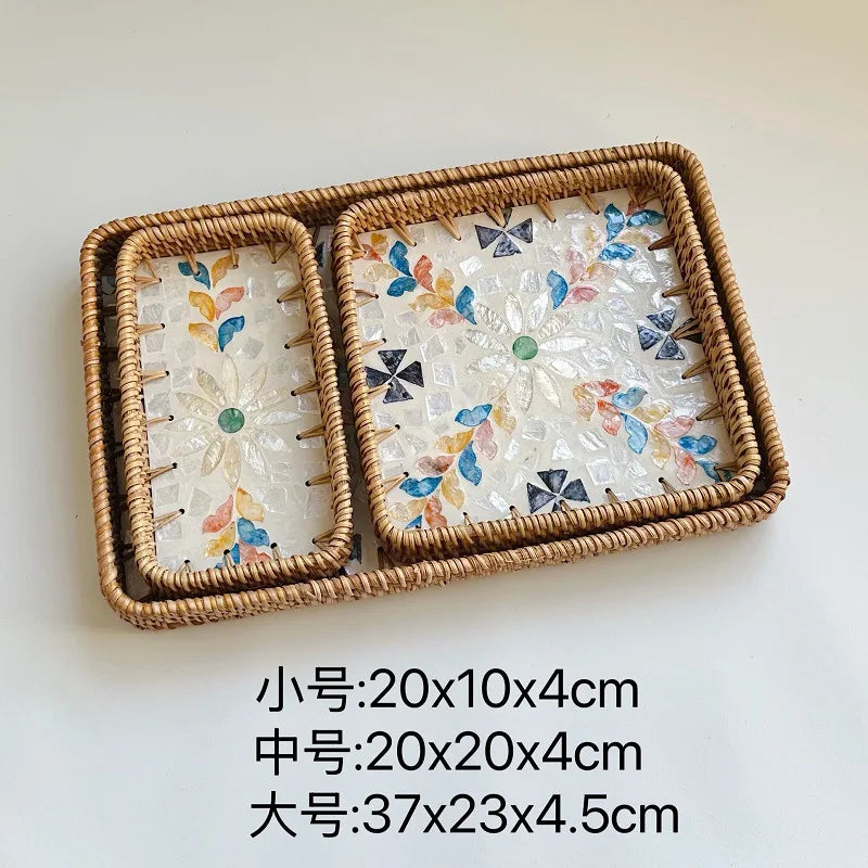 Custom Rattan Storage Trays with Logo | MOQ 5 Pcs