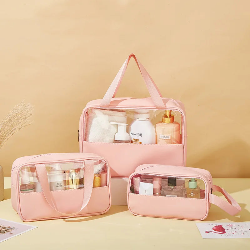 Low MOQ PVC Transparent Makeup Bag | Custom Logo Travel Bag