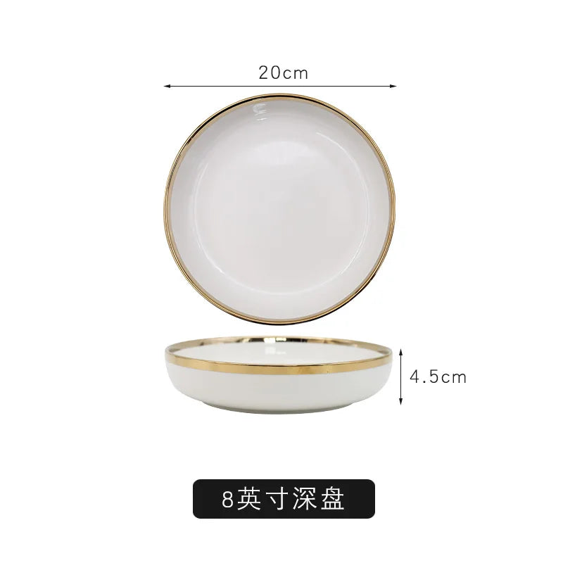 European Gold Rim Dinnerware — FDA/LFGB, 15-Day Lead, Low MOQ
