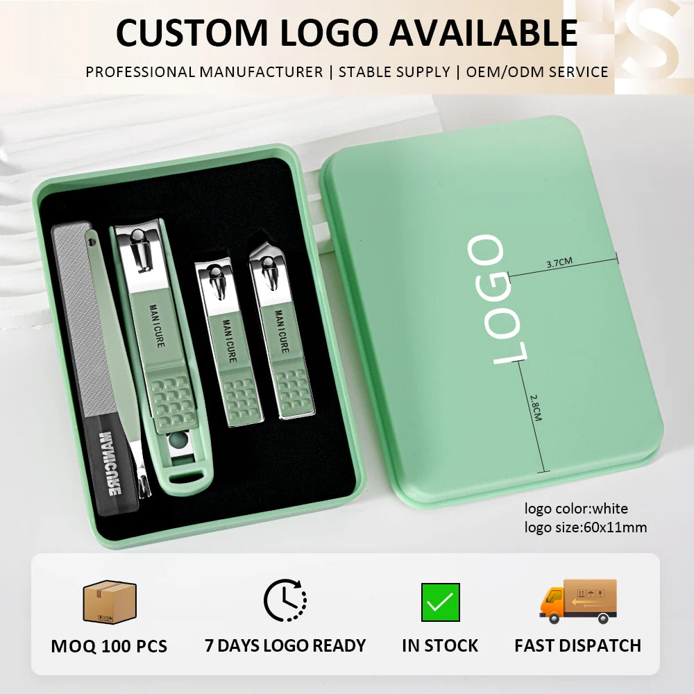 Custom Stainless Steel Manicure Set | Gift Box | MOQ 3 Sets