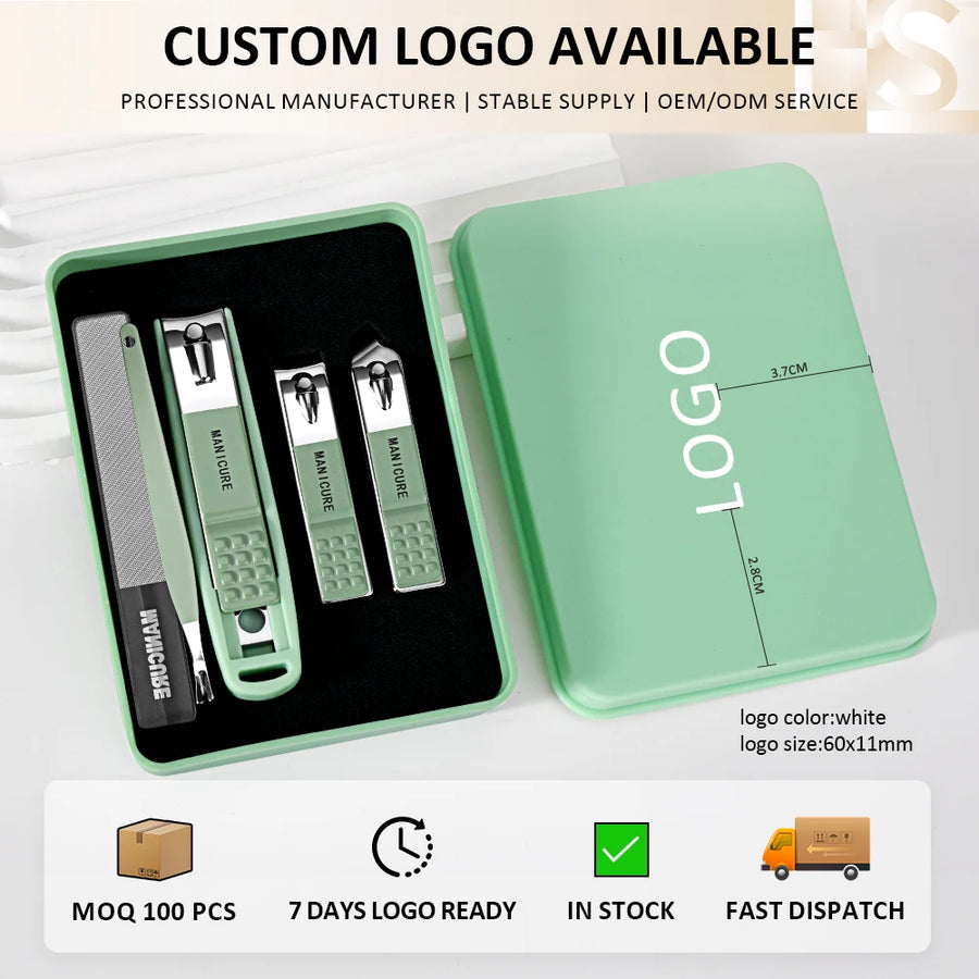 Custom Stainless Steel Manicure Set | Gift Box | MOQ 3 Sets