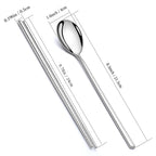 Custom Stainless Steel Chopsticks & Korean Spoon Set | Laser Engraved, Dishwasher Safe, 50 Sets MOQ