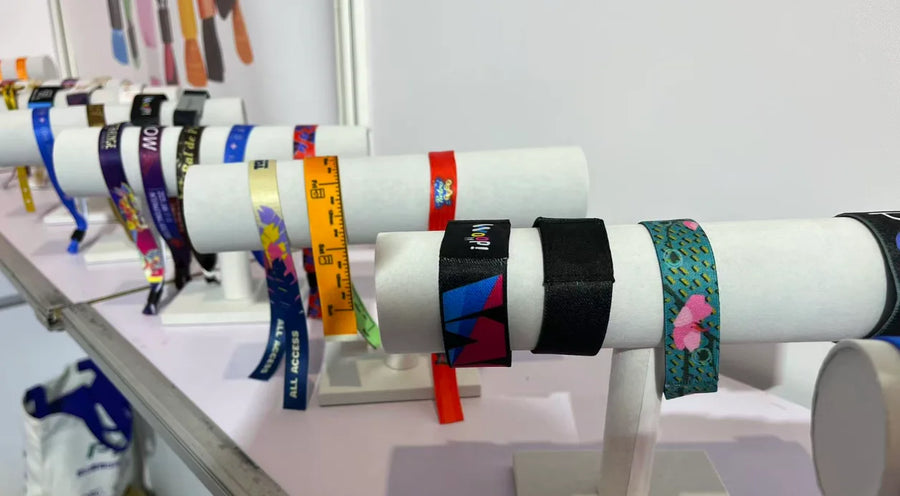 Custom RFID Fabric Wristbands 100 MOQ | ISO14443A Holographic VIP Events